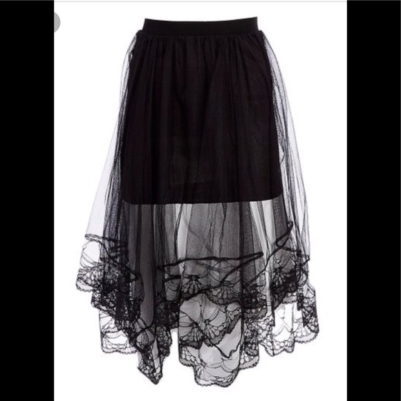 Dresses & Skirts - New Black Mesh-Overlay
